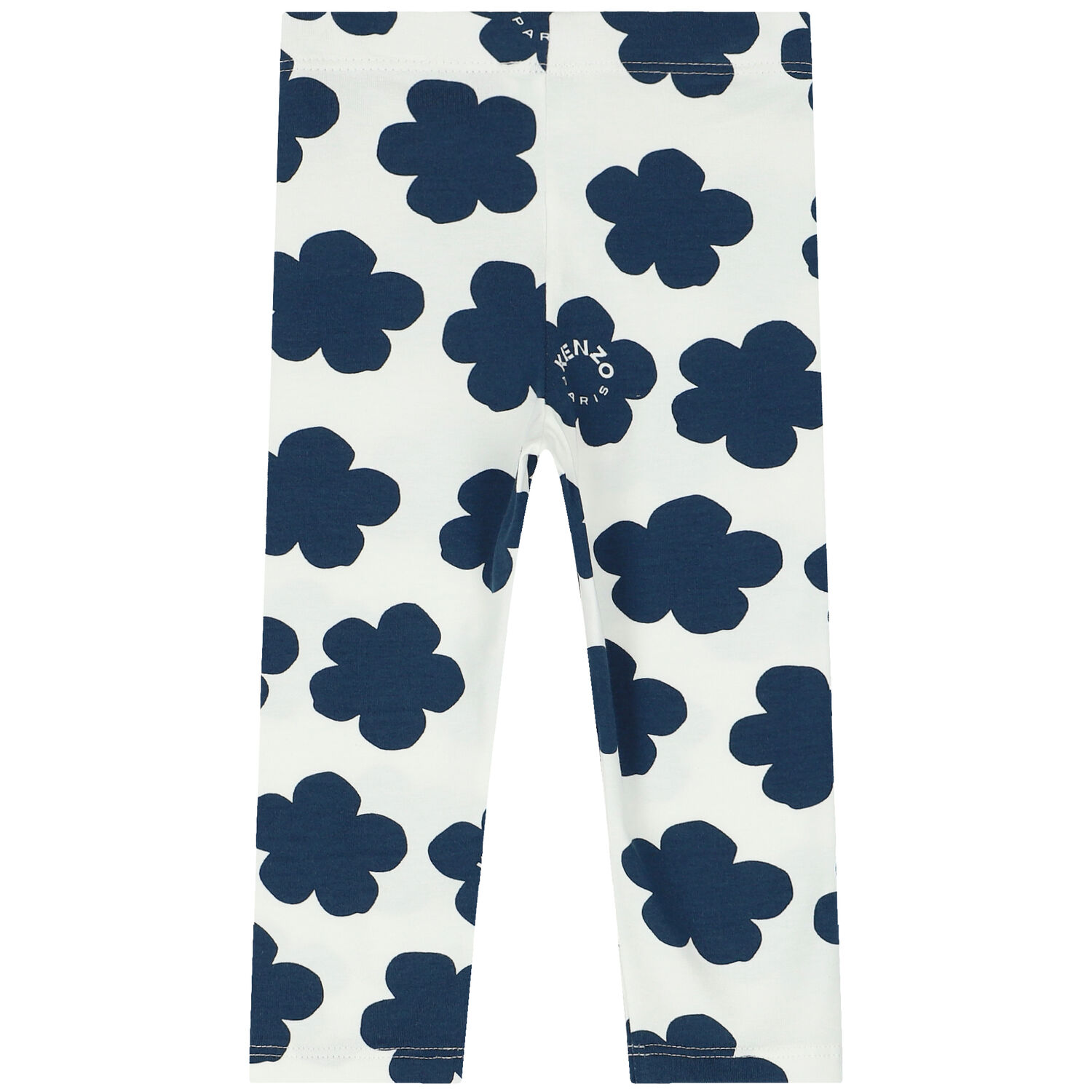 Younger Girls Ivory Boke Flower Leggings, 1, hi-res